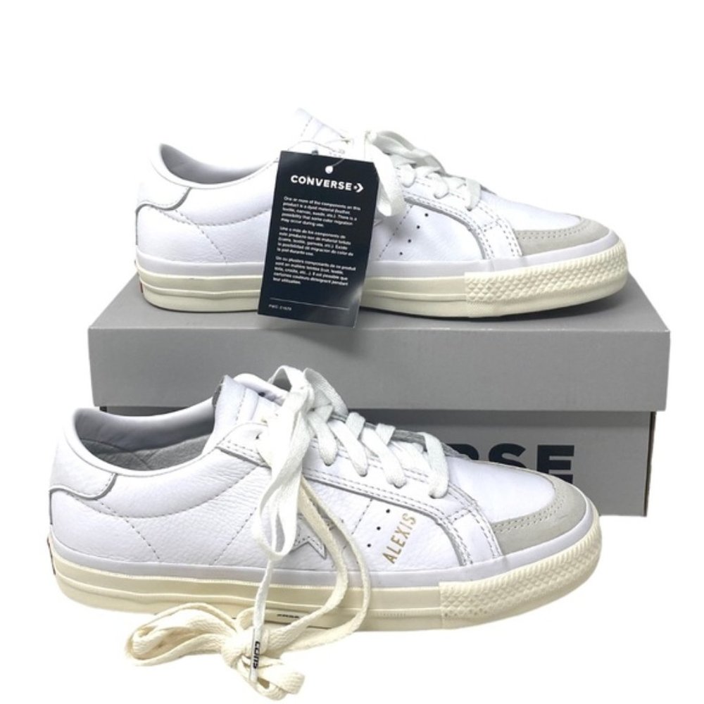 Converse CONS One Star Pro AS Low Top White Women Leather Size Sneakers 168658C - Picture 3 of 10